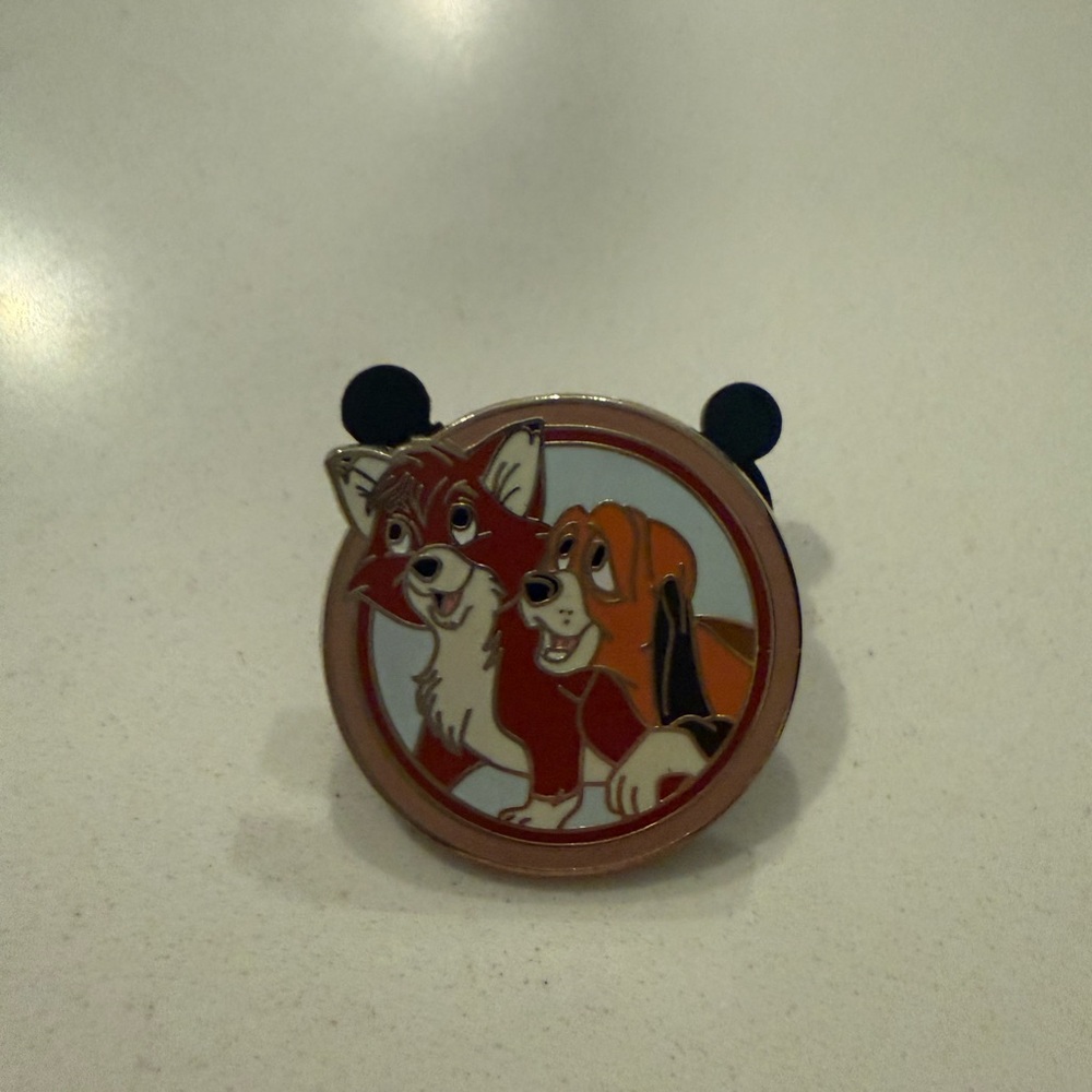 Disney Red and Brown Fox and Hound Pin